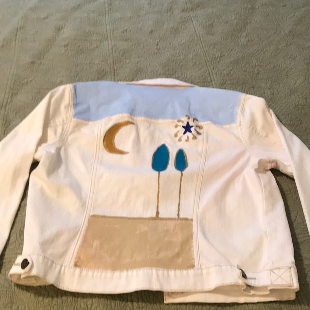 Hand painted jean jacket